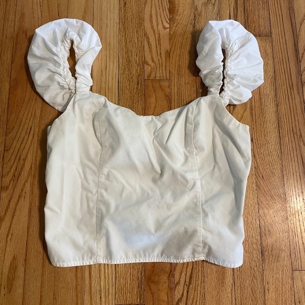 Abercrombie puff sleeve tank